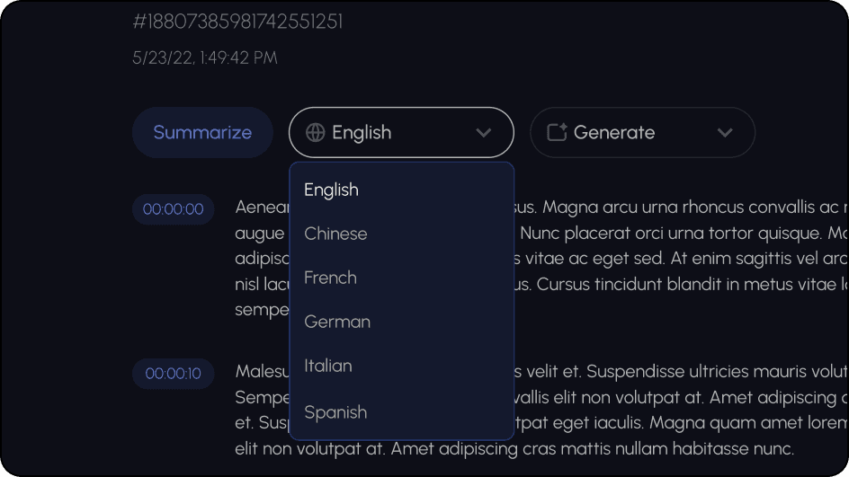 Transcripter feature